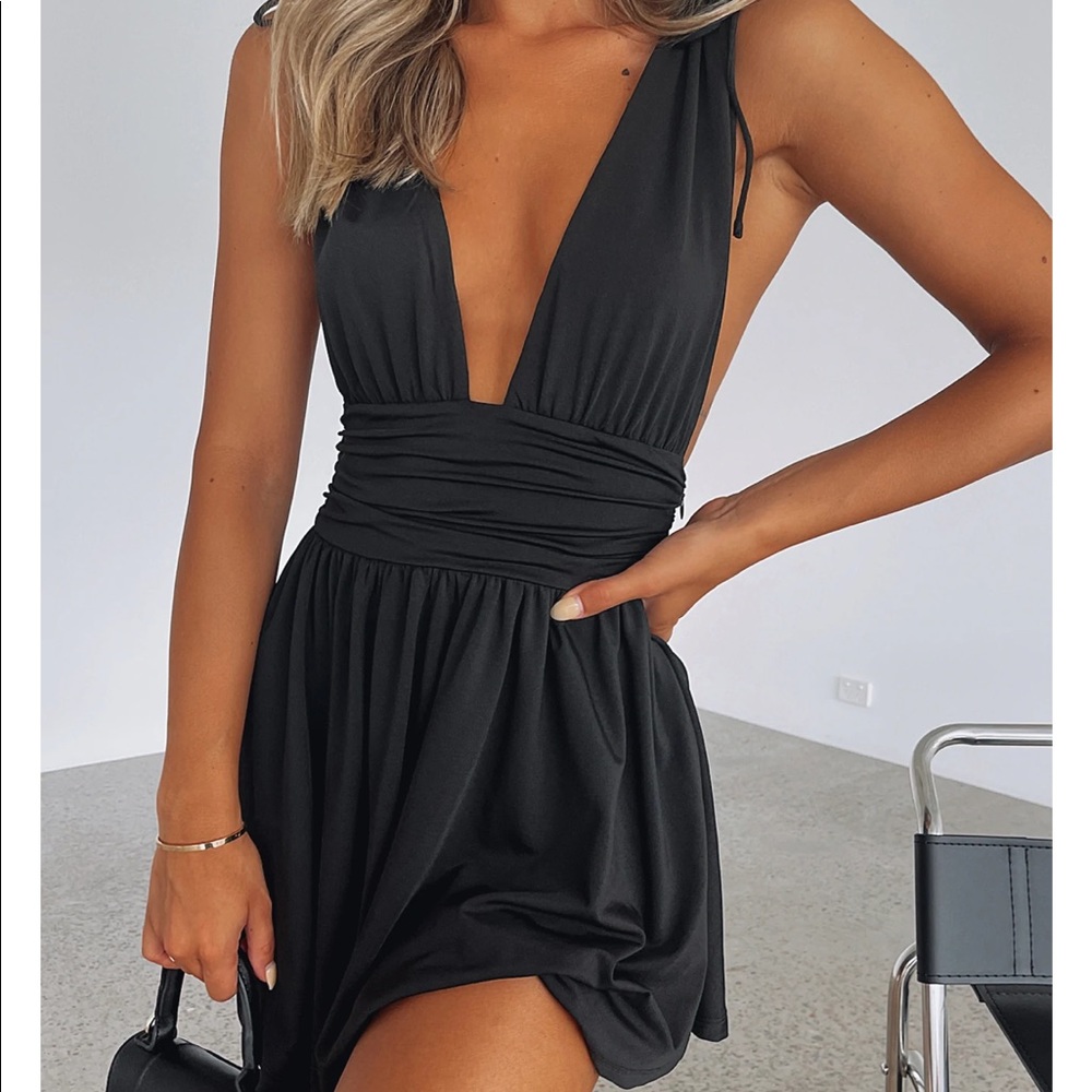 My Pleasure Mini Dress - Black